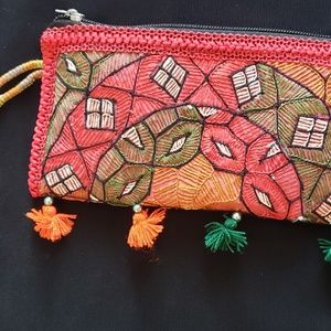 Embroidered Clutch Bag